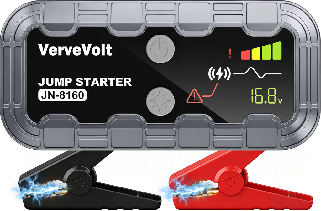 𝟭𝟬𝟬𝟬𝟬𝗔 Arrancador de Baterias de Coche - Jump Starter Linterna LED y Pinzas Inteligentes, Protección de Seguridad Car Jump Starter para SUV Camions (10L Gas & 9L Diesel)